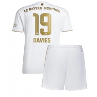 Bayern Munich Alphonso Davies #19 Fotballklær Bortedraktsett Barn 2022-23 Kortermet (+ korte bukser)